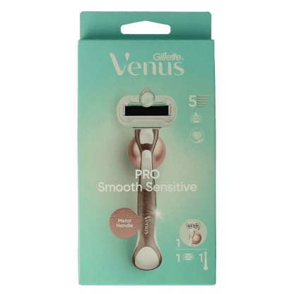 Gillette Venus deluxe smooth sensitive rosegold razor 1 Stuks - DrogistWereld