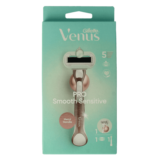Gillette Venus deluxe smooth sensitive rosegold razor 1 Stuks - DrogistWereld