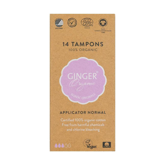 Ginger Organic Tampon normaal met applicator 14 Stuks - DrogistWereld