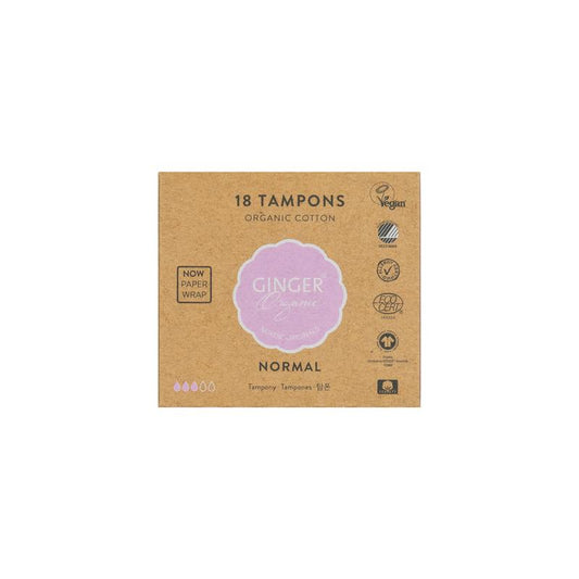 Ginger Organic Tampons normaal 18 Stuks - DrogistWereld