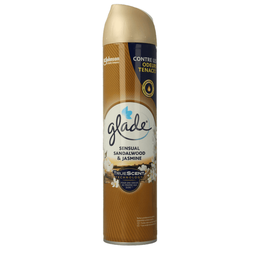 Glade Aerosol sensual sandelwood & jasmin 300 Milliliter - DrogistWereld
