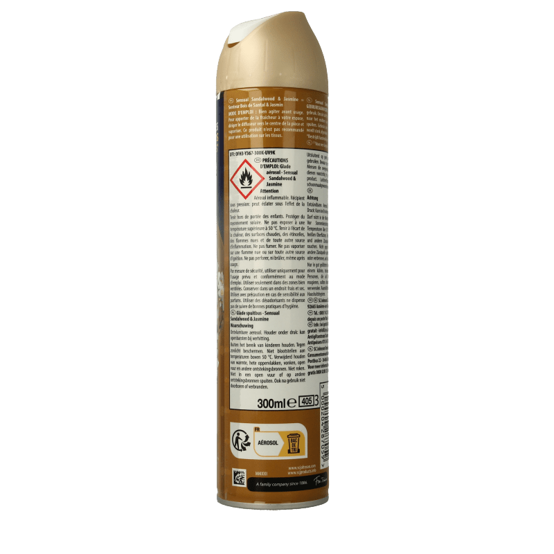 Glade Aerosol sensual sandelwood & jasmin 300 Milliliter - DrogistWereld