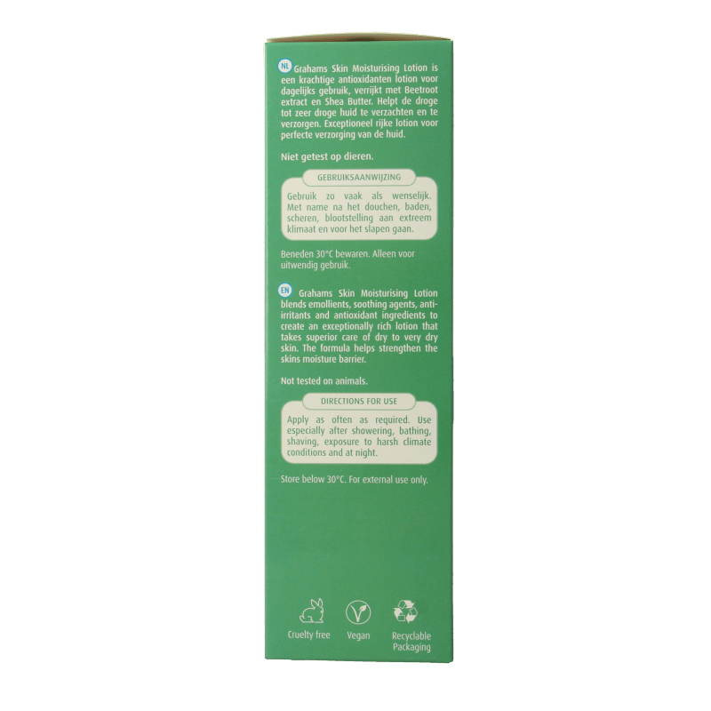 Grahams Skin moisturizing lotion 200 Milliliter - DrogistWereld