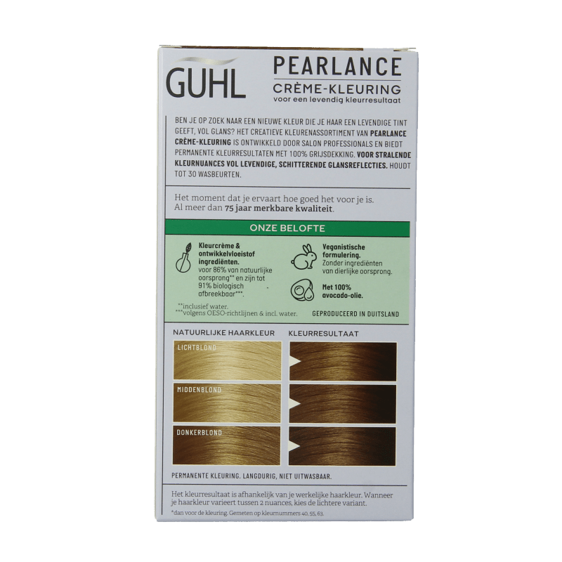 Guhl Pearlance intensieve cremekleur 72 middenblond 1 Set - DrogistWereld