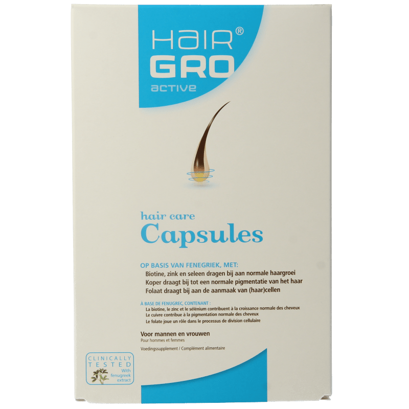 Hairgro Active haargroei bevorderend 60 Capsules - DrogistWereld