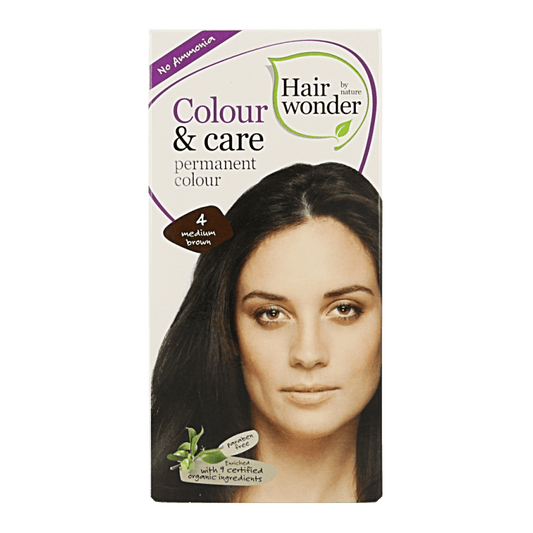 Hairwonder Colour & Care 4 medium brown 100 Milliliter - DrogistWereld