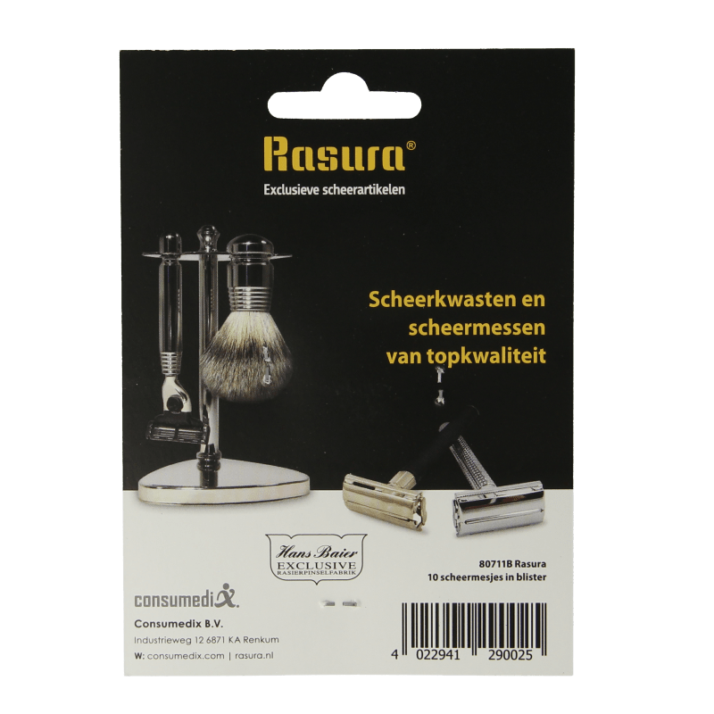 Hans Baier Scheermesjes op blister 10 Stuks - DrogistWereld