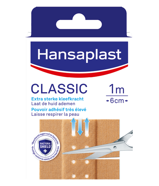 Hansaplast Classic 1m x 6cm 1 Stuks - DrogistWereld