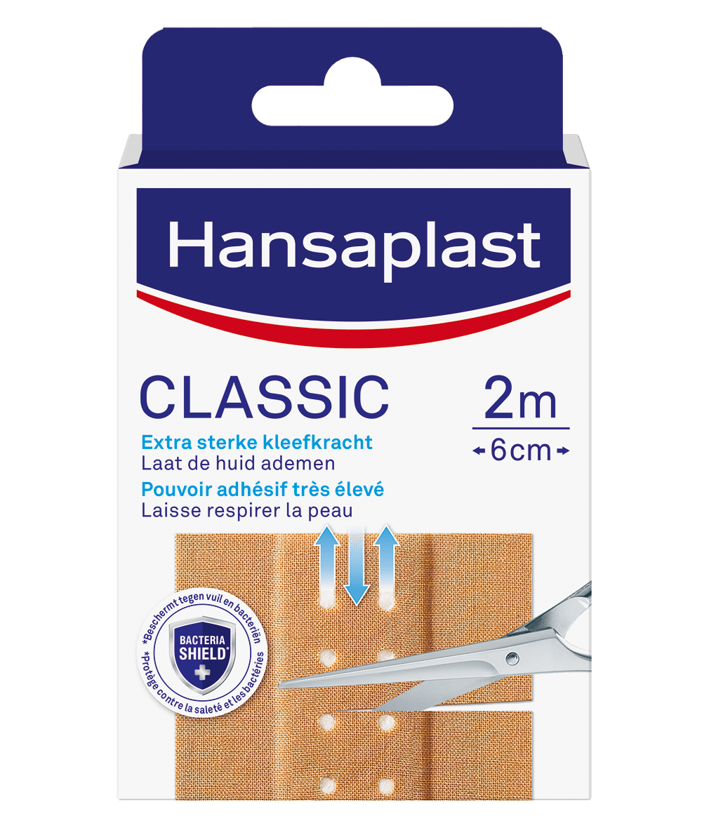 Hansaplast Classic 2m x 6cm 1 Stuks - DrogistWereld