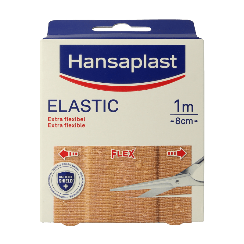 Hansaplast Elastic 1m x 8cm 1 Stuks - DrogistWereld
