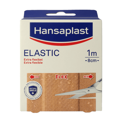 Hansaplast Elastic 1m x 8cm 1 Stuks - DrogistWereld
