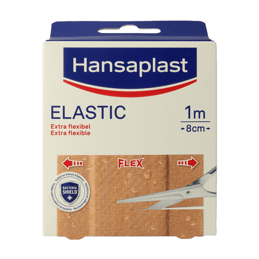 Hansaplast Elastic 1m x 8cm 1 Stuks - DrogistWereld