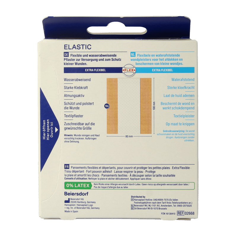 Hansaplast Elastic 1m x 8cm 1 Stuks - DrogistWereld
