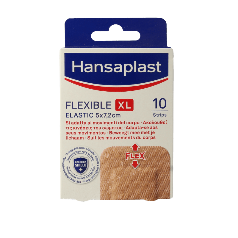 Hansaplast Flexible XL 5 x 7.2cm 10 Stuks - DrogistWereld