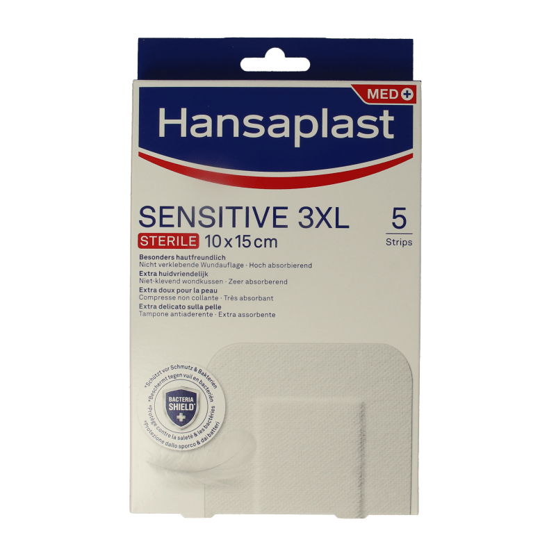 Hansaplast Pleisters sensitive 3XL 5 Stuks - DrogistWereld