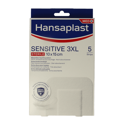 Hansaplast Pleisters sensitive 3XL 5 Stuks - DrogistWereld
