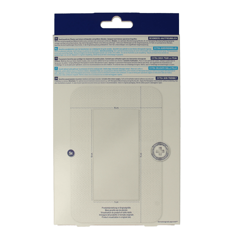 Hansaplast Pleisters sensitive 3XL 5 Stuks - DrogistWereld