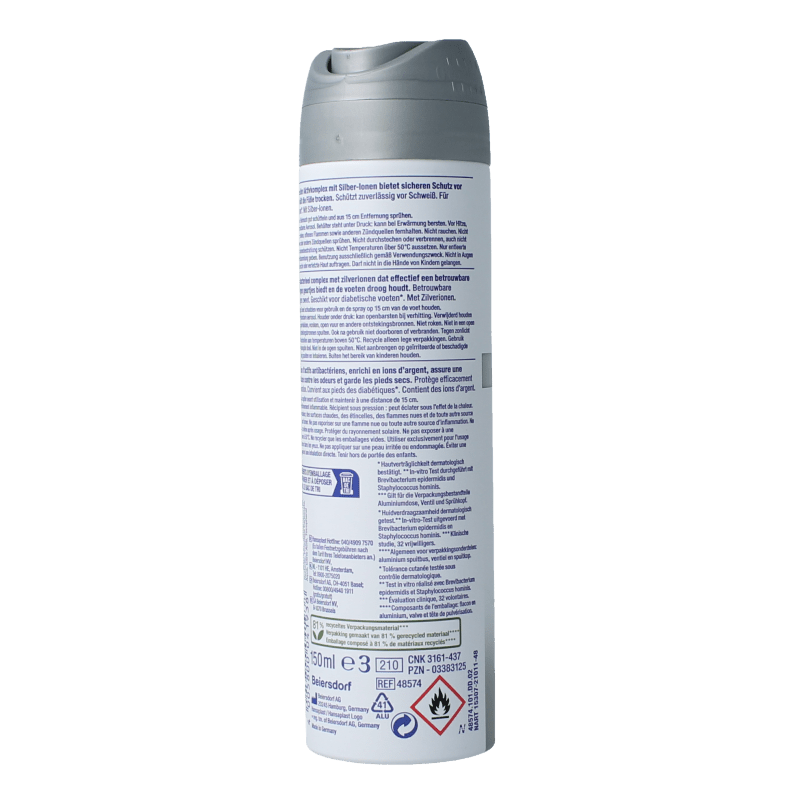 Hansaplast Silver active voet deodorant 150 Milliliter - DrogistWereld