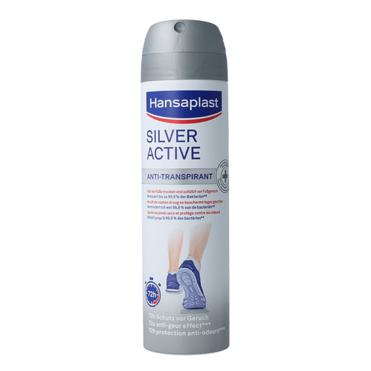 Hansaplast Silver active voet deodorant 150 Milliliter - DrogistWereld