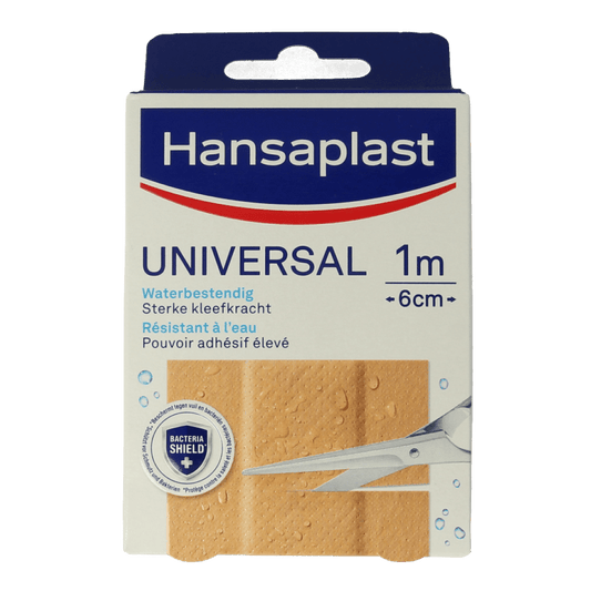 Hansaplast Universal 1m x 6cm 1 Stuks - DrogistWereld