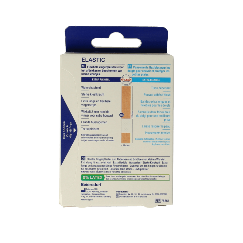 Hansaplast Vingerpleister elastisch strips 16 Stuks - DrogistWereld