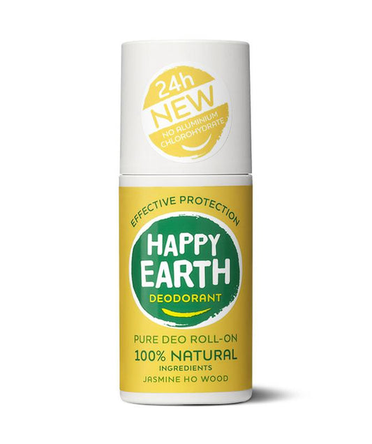 Happy Earth Deodorant roll on jasmine ho wood 75 Milliliter - DrogistWereld