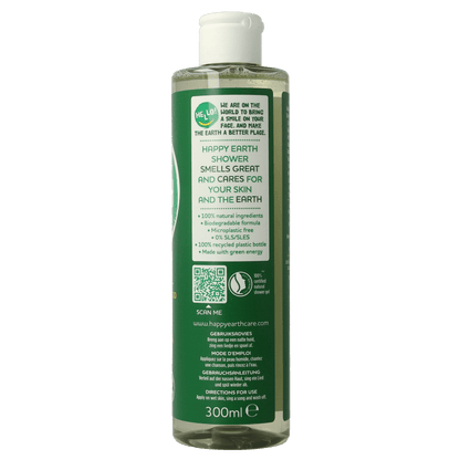 Happy Earth Douchegel bergamot cedarwood 300 Milliliter - DrogistWereld