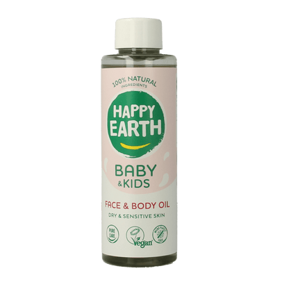 Happy Earth Gezicht & lichaam olie voor baby & kids 150 Milliliter - DrogistWereld