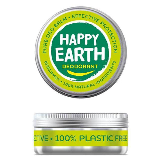 Happy Earth Pure deodorant balm bergamot 45 Gram - DrogistWereld