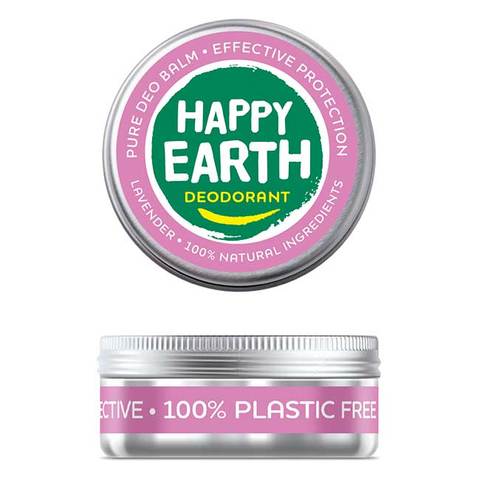 Happy Earth Pure deodorant balm lavender 45 Gram - DrogistWereld