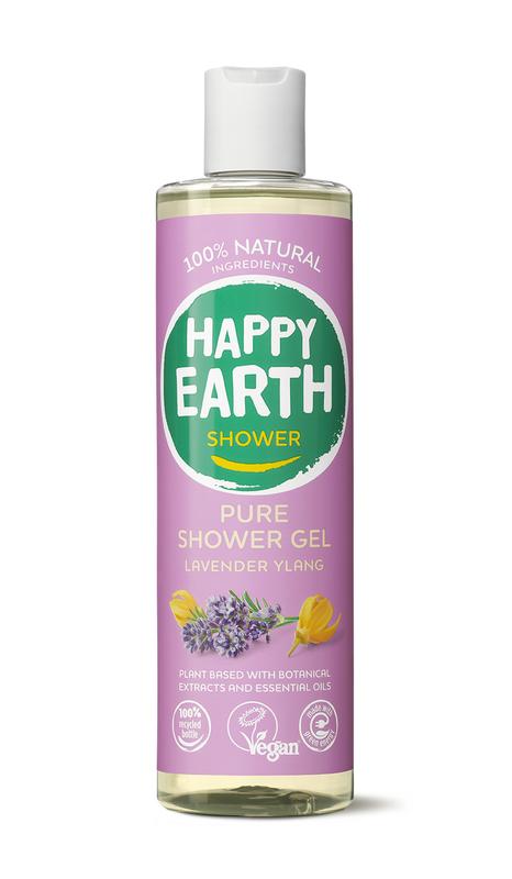 Happy Earth Pure showergel lavender ylang 300 Milliliter - DrogistWereld