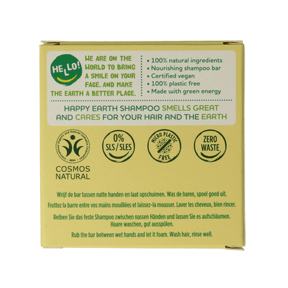 Happy Earth Shampoobar volume & shine 70 Gram - DrogistWereld