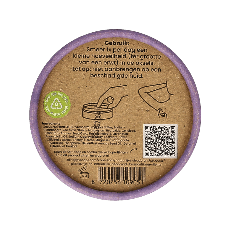 Happysoaps Deodorant lavendel 45 Gram - DrogistWereld