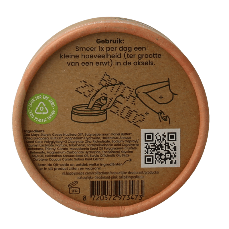 Happysoaps Deodorant pink tulip 45 Gram - DrogistWereld