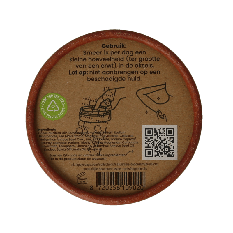 Happysoaps Deodorant sweet roots 45 Gram - DrogistWereld