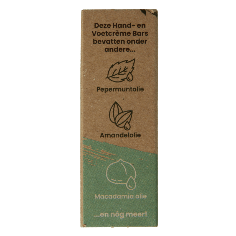 Happysoaps Hand & voetcreme bar absolute mint 40 Gram - DrogistWereld