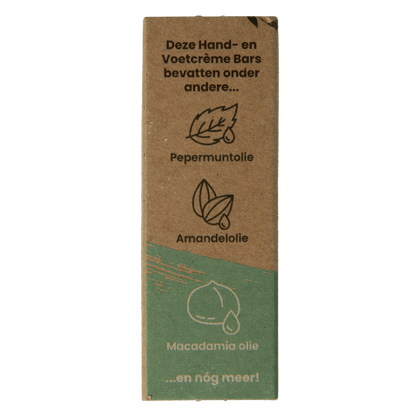 Happysoaps Hand & voetcreme bar absolute mint 40 Gram - DrogistWereld