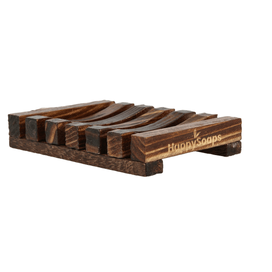 Happysoaps Shampoo bar/zeep houder van donker hout 1 Stuks - DrogistWereld