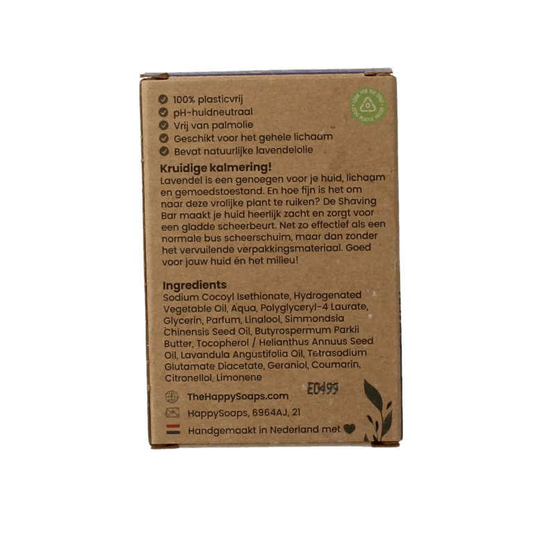 Happysoaps Shaving bar lavendel 80 Gram - DrogistWereld