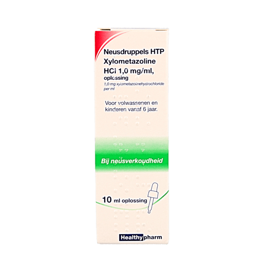 Healthypharm Neusdruppels HTP Xylometazoline HCl 1mg/ml 10 Milliliter - DrogistWereld