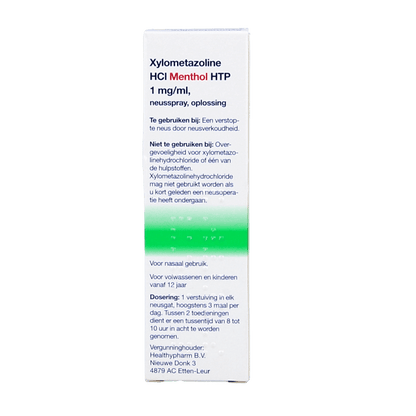Healthypharm Neusspray xylometazol menthol 10 Milliliter - DrogistWereld