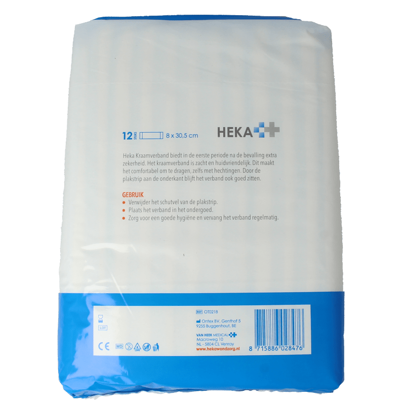 Heka Kraamverband 8 x 30.5cm 12 Stuks - DrogistWereld