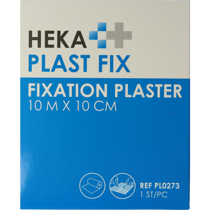 Hekaplast Fix pleister 10m x 10cm met schutvel 1 Rol - DrogistWereld