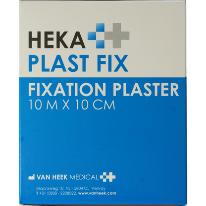 Hekaplast Fix pleister 10m x 10cm met schutvel 1 Rol - DrogistWereld