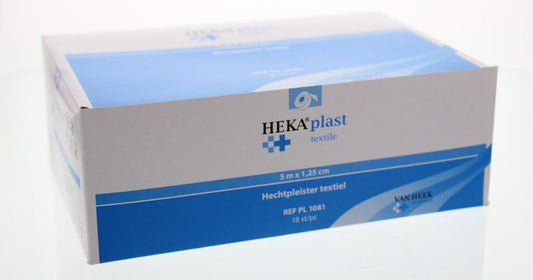 Hekaplast Hechtpleister textiel 5 x 1.25cm ring 18 Stuks - DrogistWereld