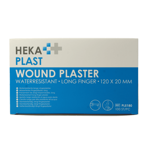Hekaplast Vingerpleister water resistent 120 x 20 100 Stuks - DrogistWereld