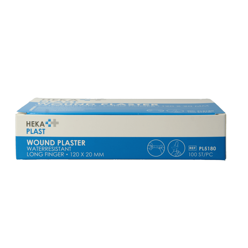 Hekaplast Vingerpleister water resistent 120 x 20 100 Stuks - DrogistWereld
