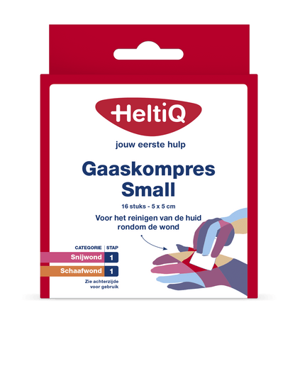 Heltiq Gaaskompressen 5 x 5cm 16 Stuks - DrogistWereld