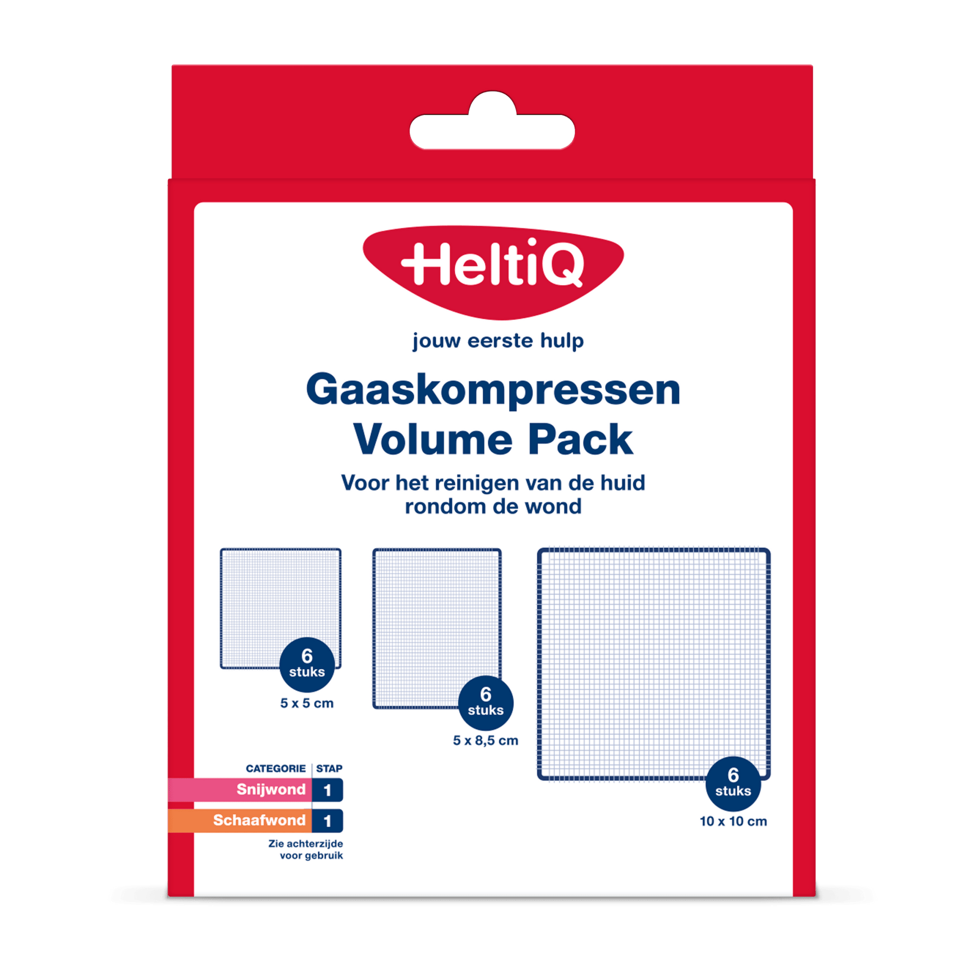 Heltiq Gaaskompressen volume pack 18 Stuks - DrogistWereld