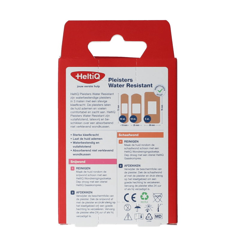 Heltiq Pleisters water resistant 3 maten 25 Stuks - DrogistWereld